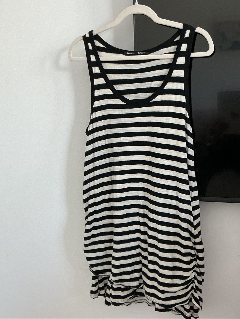 Proenza Schouler Black and White Striped Tank